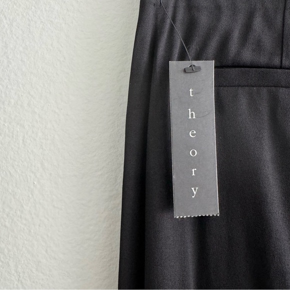 Theory Rianon Habitat Black Trouser Pant Size 3 - Picture 3 of 9